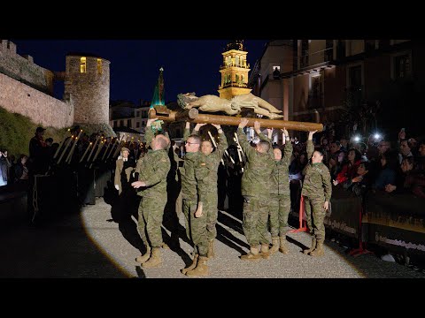 La USAC de Santocildes traslada al Cristo de la Esperanza hasta el Castillo de los Templarios