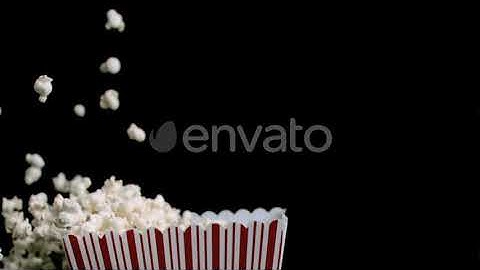 Popcorn in super slow motion being spilled | Stock Footage - Envato elements