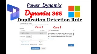 duplicate detection rule in dynamics 365| power platform