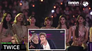 Twice Reaction To BTS Boy With Luv + Mikrokosmos + Dionysus @ MAMA 2019