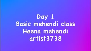 Day 1 henna mehendi class #mehndi #hennaartist 