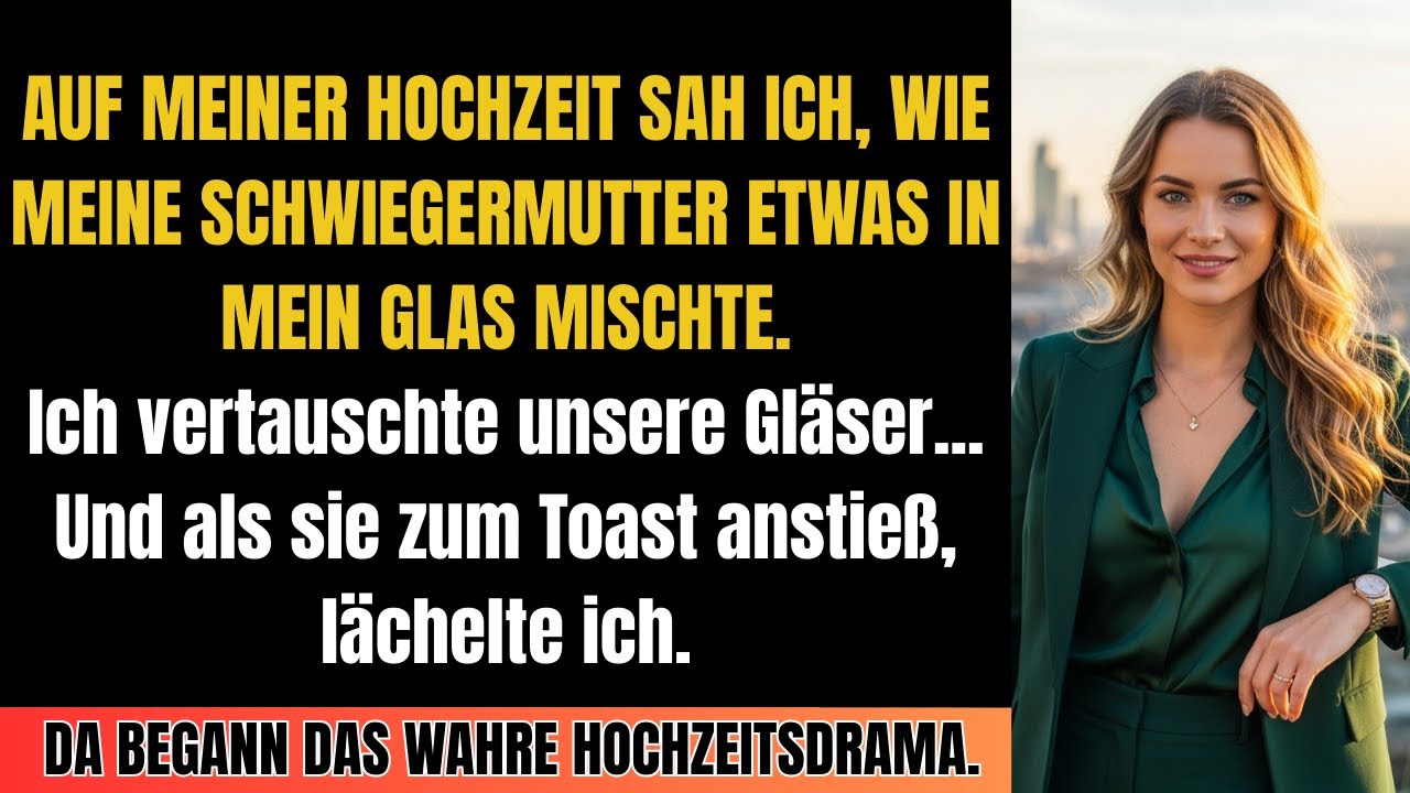 Hochzeit: Schwiegermutter mischte etwas ins Glas – Ich vertauschte sie & dann geschah ES!