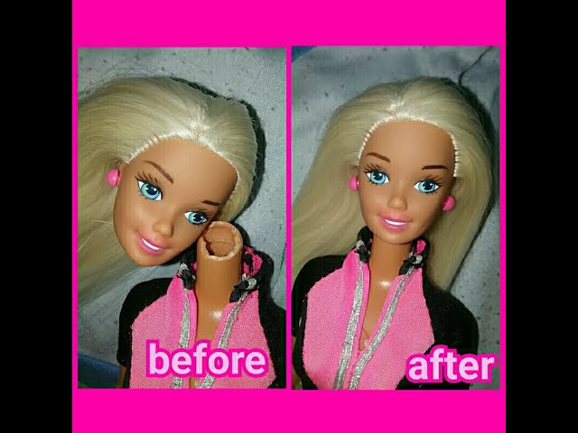 skrige Grund Teenager How to repair a broken Barbie neck - YouTube