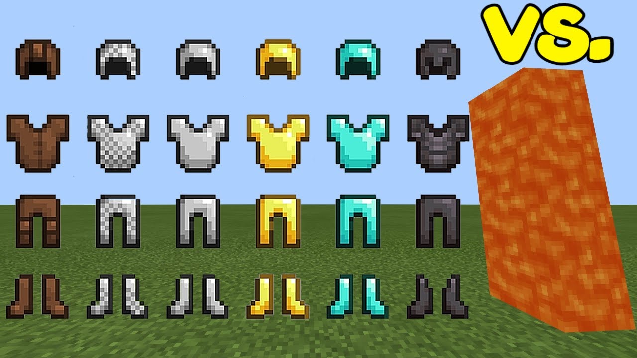 All Armor in Minecraft vs Lava 