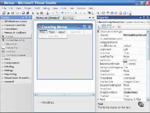 12 02   Create a Menu Example