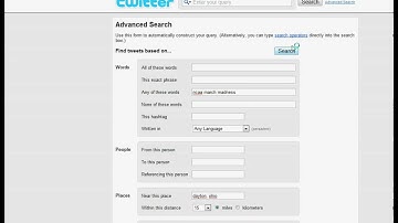 Twitter Advanced Search Introduction