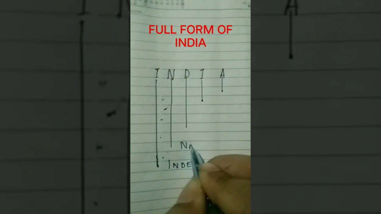 FULL FORM OF INDIA 