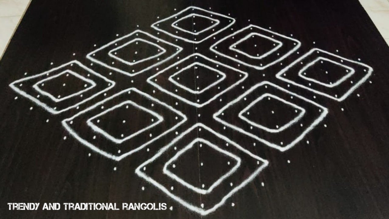 Big easy sikku kolam | 17-3 dots melikala muggulu | margazhi kolam | Trendy and traditional rangolis