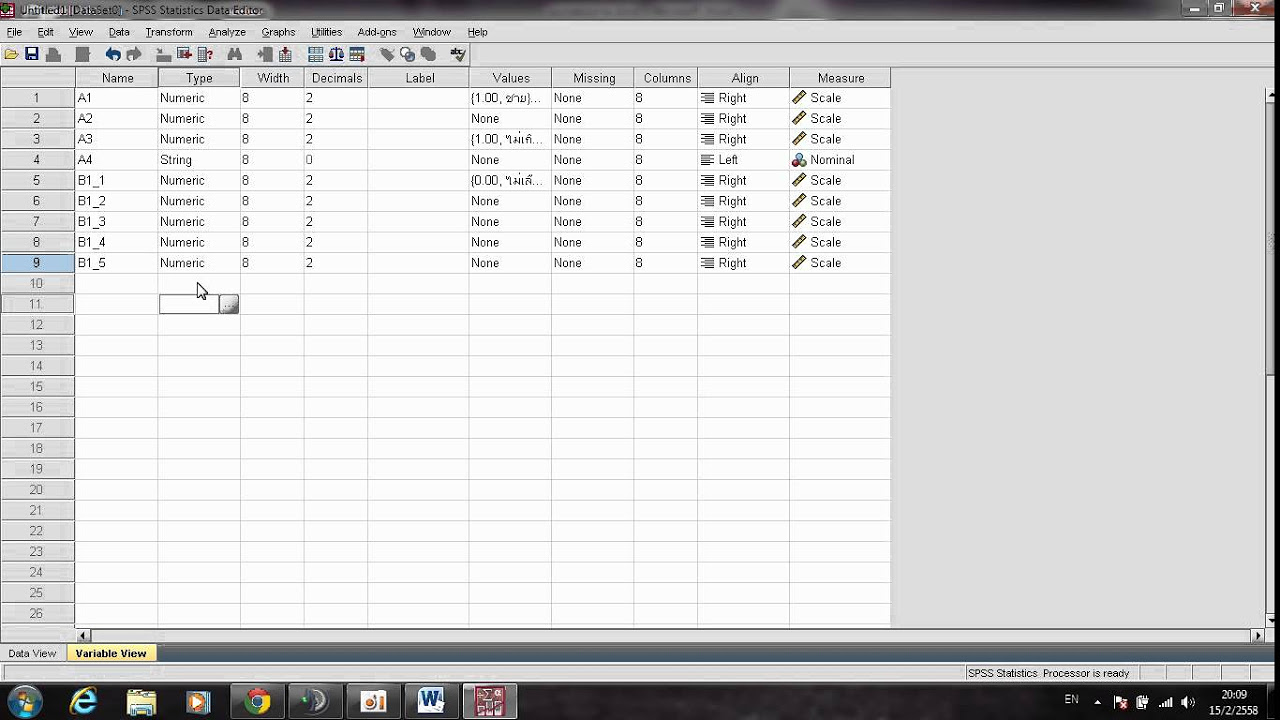 โครงสร้าง แฟ้ม ข้อมูล  Update New  สอนการใช้ SPSS ขั้นพื้นฐาน การตั้งตัวแปร