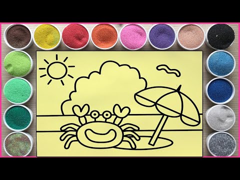 Video TÔ MÀU TRANH CÁT CON CUA ĐI TẮM BIỂN - Colored sand... - youtube