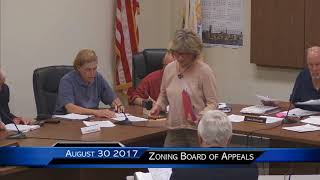 Zoning Board of Appeals August 30 2017 Zoning Board of Appeals August 30 2017