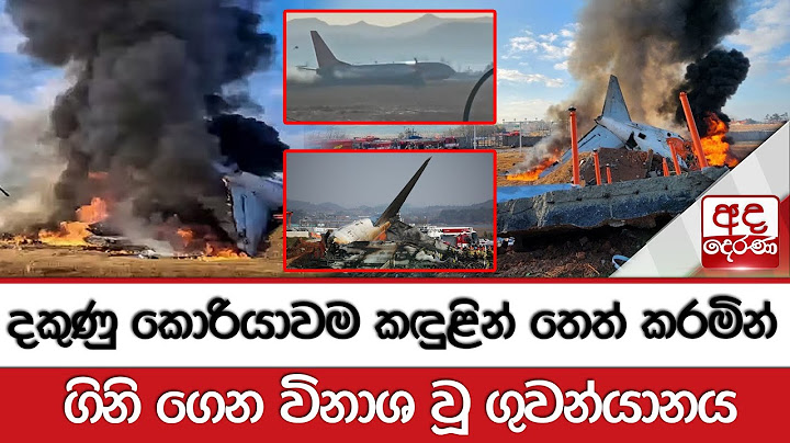 දකුණු කොරියාවම කඳුළින් තෙත් කරමින් ගිනි ගෙන විනාශ වූ ගුවන්යානය