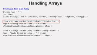 Java - Handling arrays Profile