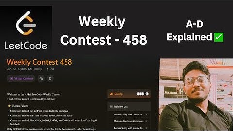 Leetcode Weekly - 458 | A - D Explained ✅