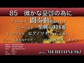 85 微かな憂鬱の為に For a slight melancholy