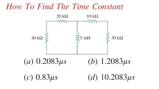 How To Find Time Constant For RL Circuit || Network Analysis Solved Problem
