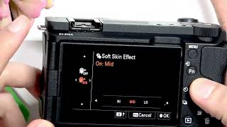 SONY ZV-E10 II - 소프트 스킨 효과 켜기/끄기 screenshot 4