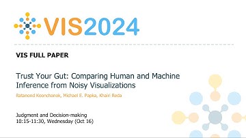 Trust Your Gut: Comparing Human and Machine Inference from Noisy Visualizations - Fast Forward | VI