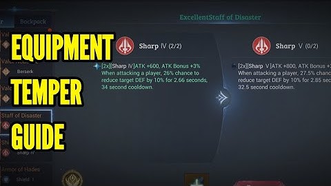 MU ORIGIN 3 ASIA | EQUIPMENT TEMPER GUIDE