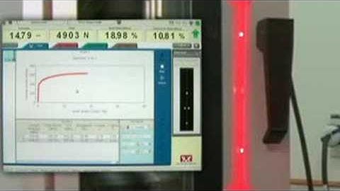 Instron 5585 Video Extensometer Tensile Test