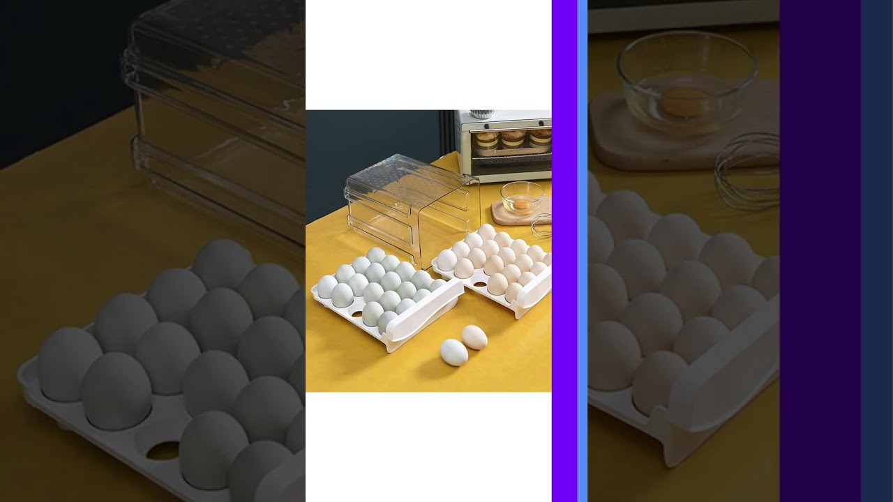 🐣MosQuick® Egg Holder for Refrigerator 40 Grid 2 layer drawer Type Egg storage egg carrier egg Fresh