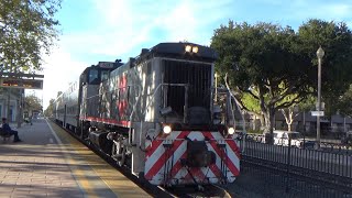 Caltrain Mp15Dc Switcher Jpbx503 Gives A Shave & A Haircut Horn Show And Meets A Up Local
