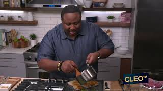 NSK REMIX:  Ginger Miso Cod and Peas Peach Chipotle Glazed Pork Chops Chef Jernard New Soul Kitchen Remix