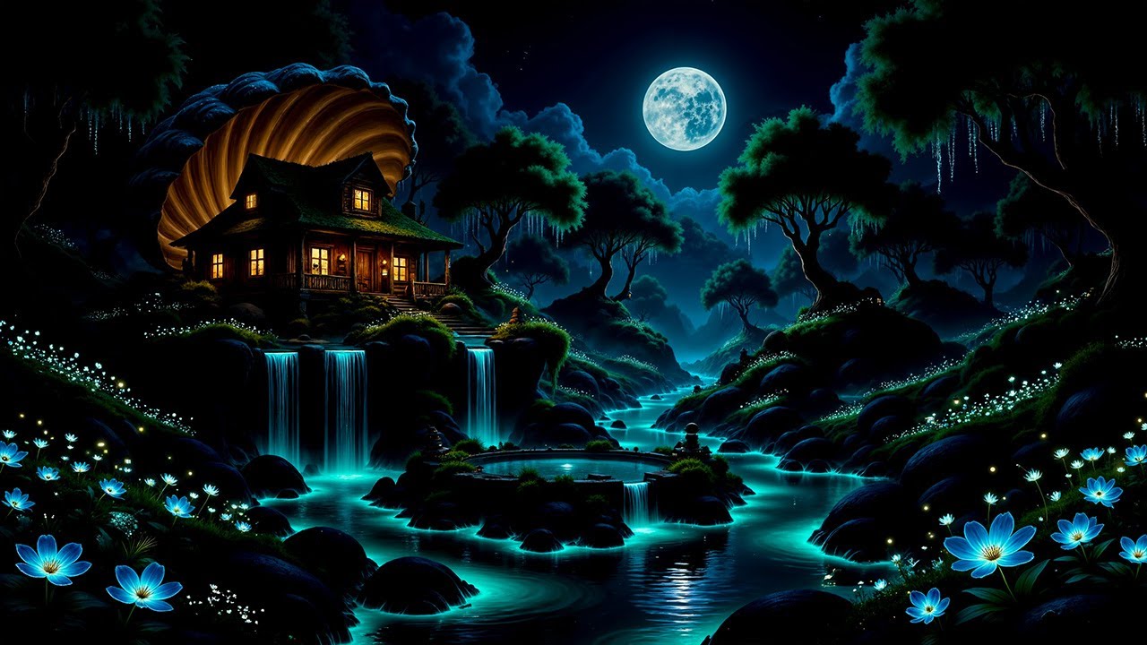 Сказочная Ночь У Сияющей Реки | Массаж Мозга Во Время Сна • Восстановление Всего Тела