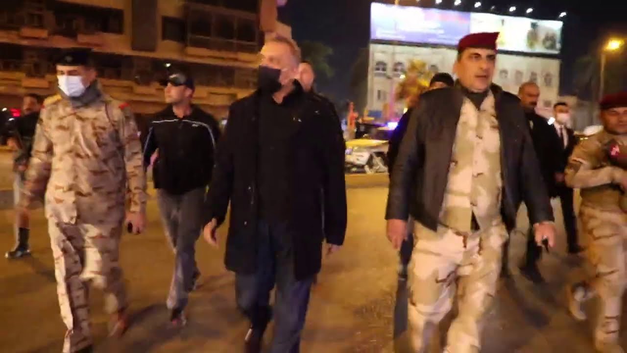 القائد العام للقوات المسلحة السيد مصطفى الكاظمي يجري جولة ليلية في بغداد