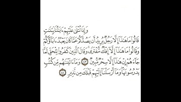 سورة سبأ 17 القسم السابع عشر تكرار كيفي من .. وإذا تتلى عليهم آياتنا .. إلى .. قبلك من نذير