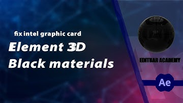 After Effect - Element 3D Black Text  & shapes Problem Fix