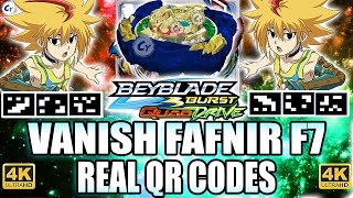 VANISH FAFNIR F7 QR CODE ALL FAFNIR QR CODES BEYBLADE BURST QUAD DRIVE QR CODES 4K60FPS