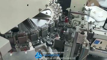 Battery cable two ends crimping and single end housing connector inserting machine - Yuanhan