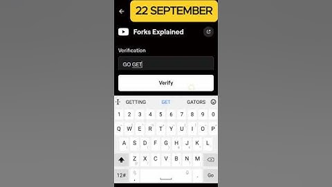 22 September Blum Verify Code { Forks explained } Blum YouTube Video Code Today, Blum Verified Code