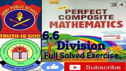Class 4 Army/Cbse Full Solved Exercise 6.6 of Division