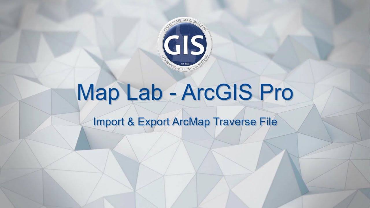 Arcgis Pro Import Export Arcmap Traverse File Youtube