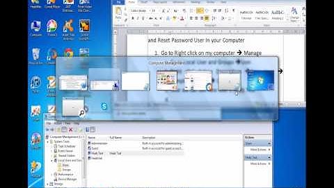 How to Create Username - SetPassword - Reset Password Microsoft Window xp - 7 - 8 & Window 10