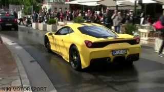 3X Ferrari 458 Speciale in Monaco
I saw this 3 beautiful Speciales during my trip to Monaco. It was very nice to see them driving together and passing next to all the other supercars there! I catched one of them starting up, and I have to say that it sounded very good.
I hope you enjoy the video and please rate and check my channel 3X Ferrari 458 Speciale in Monaco