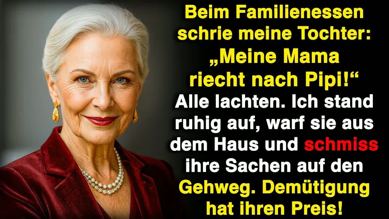 Ich war gerade dabei, das Abendessen für meine ganze Familie aufzutischen, als meine eigene Tochter vor allen laut rief: „Meine Mama riecht nach Pipi.“ Mein Schwiegersohn klatschte, meine Enkel...