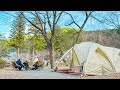 Family Camping in Winter