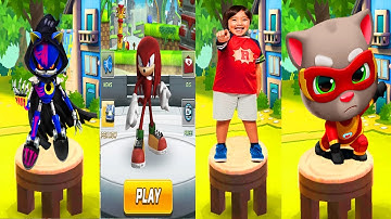 Sonic Dash vs Sonic Forces vs Talking Tom Hero Dash vs Tag with Ryan Gameplay