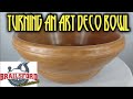 Art Deco Bowl from an Invasive Tree #brailsfordwoodworks #woodturningart  #woodturningart