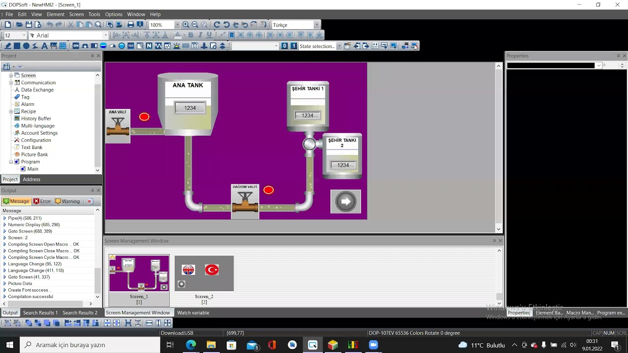 ISPSOFT VE DOPSOFT HMI PANEL KULLANILARAK DOĞALGAZ DAĞITIM KONTROL PROJESİ GELİŞTİRİLMESİ