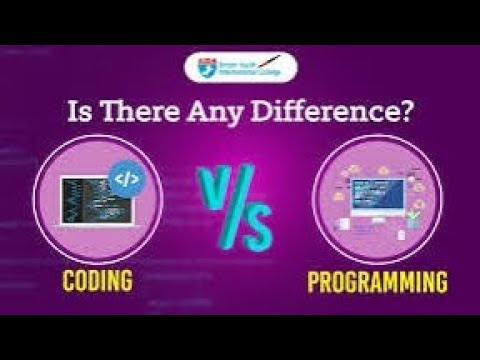 Difference between coding and programming