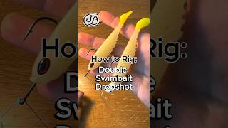 How to rig a double swimbait dropshot rig #fishing #howto #bassfishing #largemouthbass #fishingtips