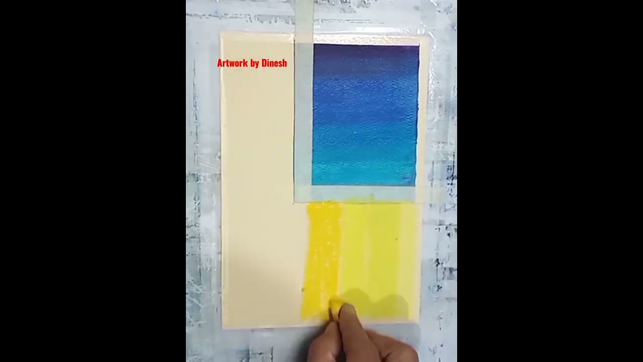 oil pastel drawing / abstract art / 