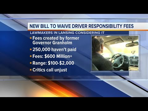 New bill would waive Michigan driver responsibility fees