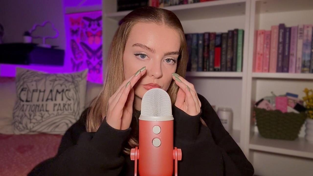 ASMR ramble 😴 close cupped whispers and hand sounds