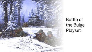 CUSTOM Battle of the Bulge Playset Diorama created in 1/32 scale