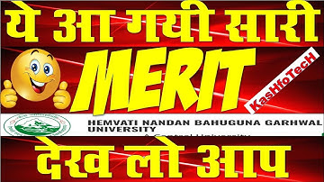 HNBGU All Merit Data Upto 10102021 for all three number Campus and all Program | BCC BGR SRT Campus